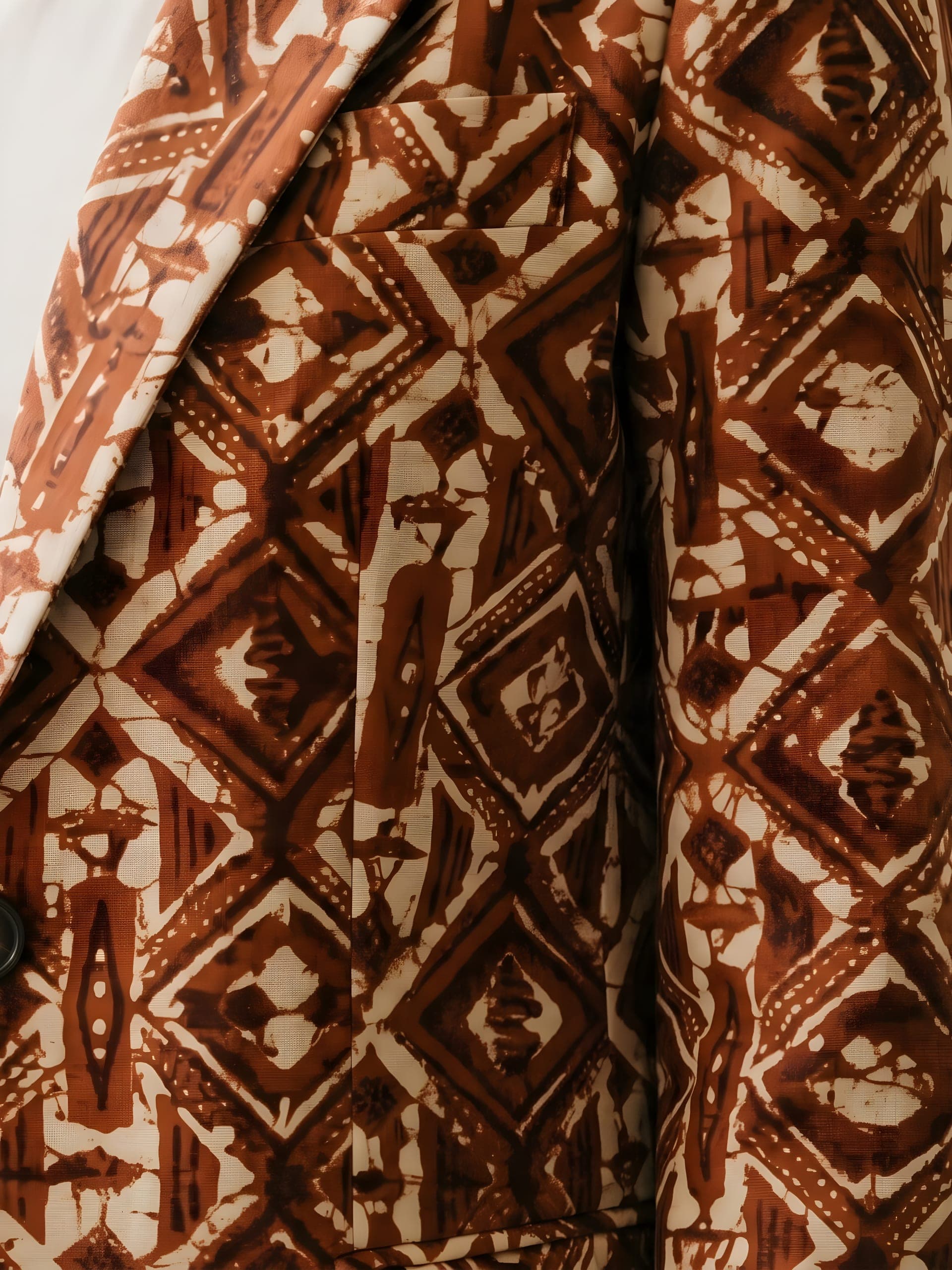 Wax Print Blazer, close-up of the print