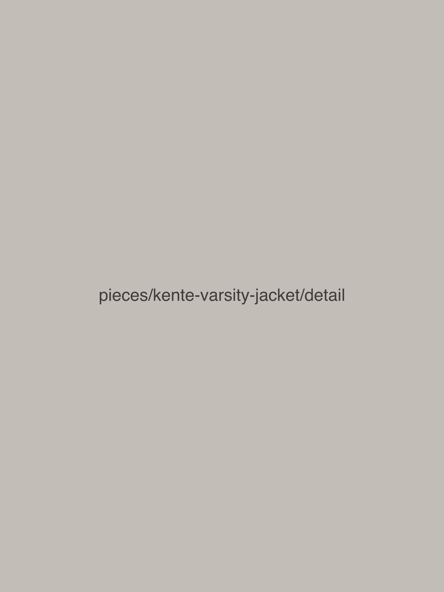 Kente Varsity Jacket, close-up of the print