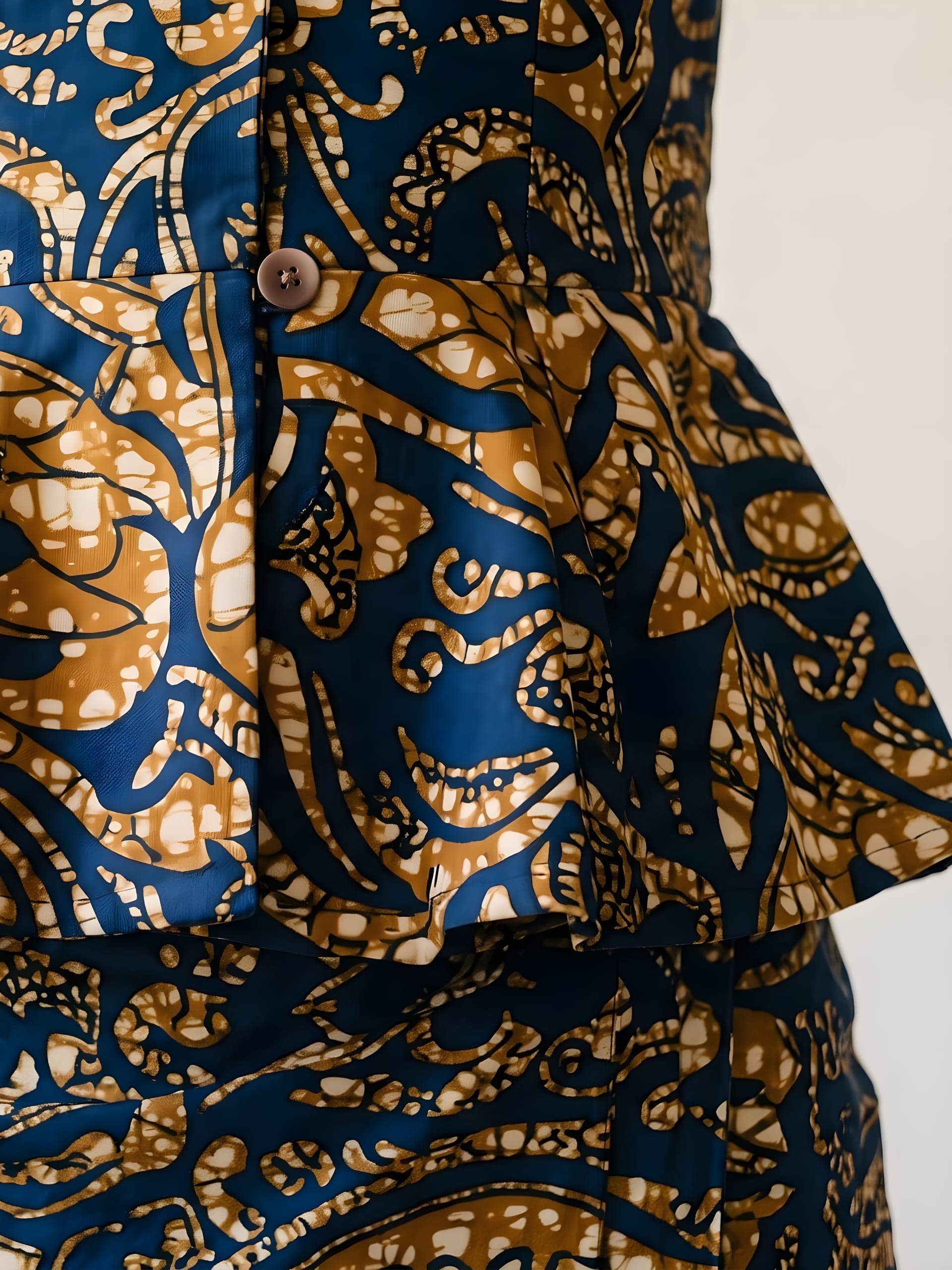 Wax Print Kaba, close-up of the print