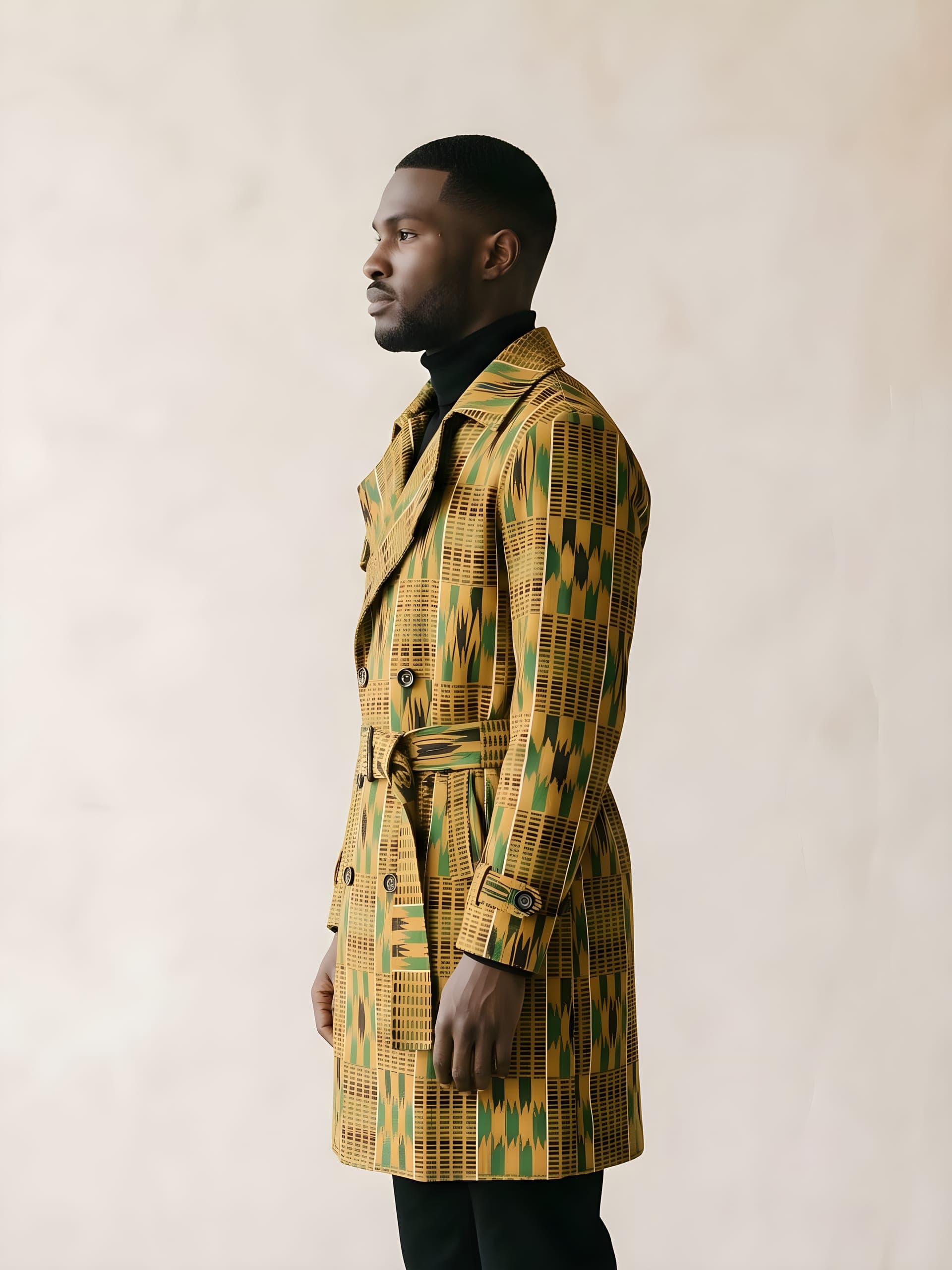 Kente Trench, side view